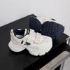 Ugly cute Velcro double net dad shoes women's sports 2025 summer new chic niche Korean version platform white shoes