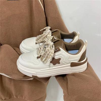Kleine weiße Schuhe Kinder Frühling und Herbst Neu Ins Dicksohlige Vielseitige Lässige Board-Schuhe