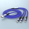 Fast Cable 3in1 Data 66w Charging Mobile Phone Charging Cable Typec Iphone Android Super Fast Charging Cable