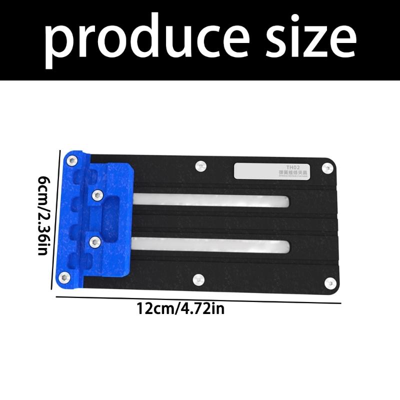 Spring Repair Holding Fixture TH02 with Sliding Clamp Block, Flat Base Screw-Fastened Contact Point for Manual Repair Maintenance Tasks