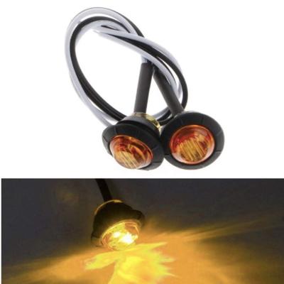 Rubonarier 2pcs Motorcycle Turn Signal Amber Embedded Turn Signal Motorcycle Turn Signal Handle Bar End 2pcs (Amber)
