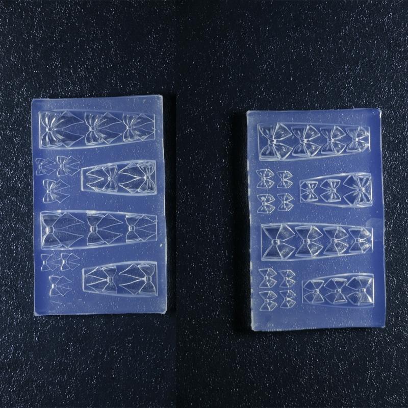 Reusable Silicone Bowknot Mold Transparent 3D Embossing Tool For Nail Decoration DIY Crafts Handmade Jewelry Accessories