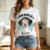 Vintage Beagle Lover Tee Cute Beagle Dog Face Print Unisex Unisex Cotton Short Sleeve Trendy Streetwear Gift For Dog Owners