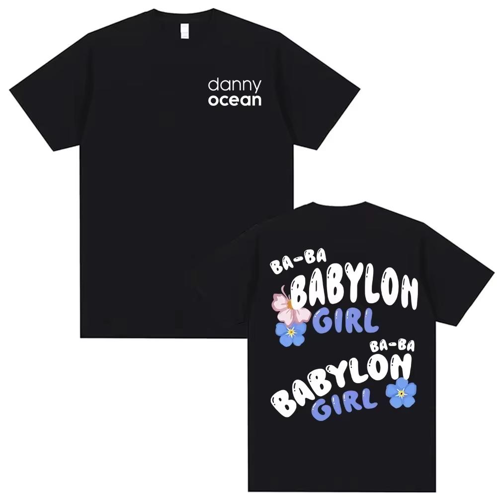 

Rapper Danny Ocean Babyloh Girl T Shirts Unisex Women Casual pure Cotton High Quality Tshirt Vintage Style Tee Hip Hop Streetwear 2XL