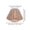 Hanging Wicker Straw Woven Lampshade Rattan Geometric Shade Light Cover Hanging Lamp Cover  Bedroom