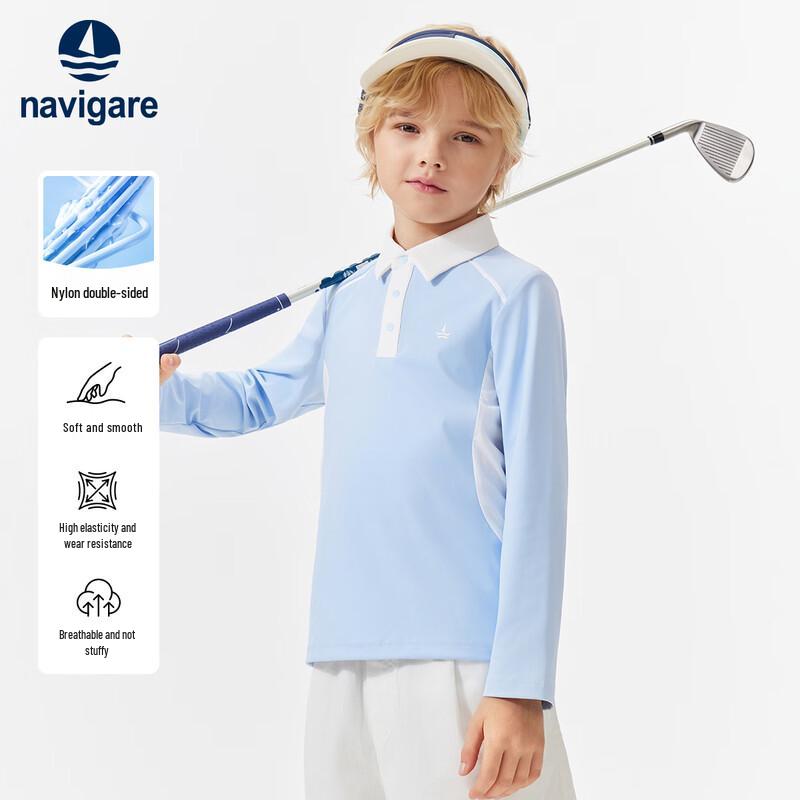 Navigare Boys Spring Long Sleeve Polo T-Shirt 150