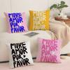Maximalist More Amor Por Favor Quotes Pillow Case Sofa Decorative Home Double-sided Printing Short Plush Cushion Pillow Cover