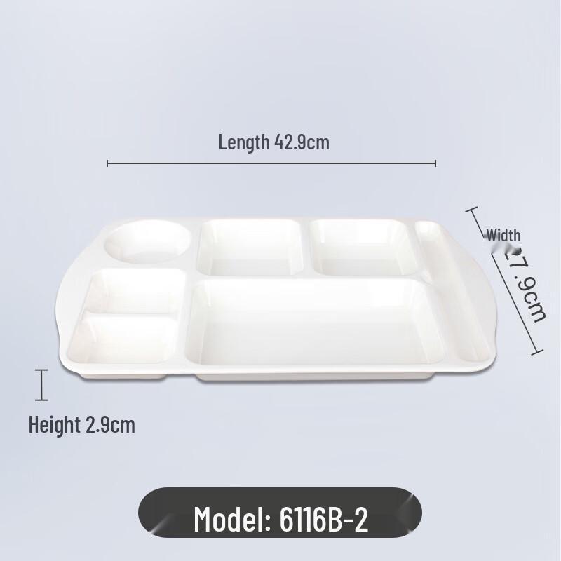 Wuhe Melamin-Lunchtablett mit 5 Fächern