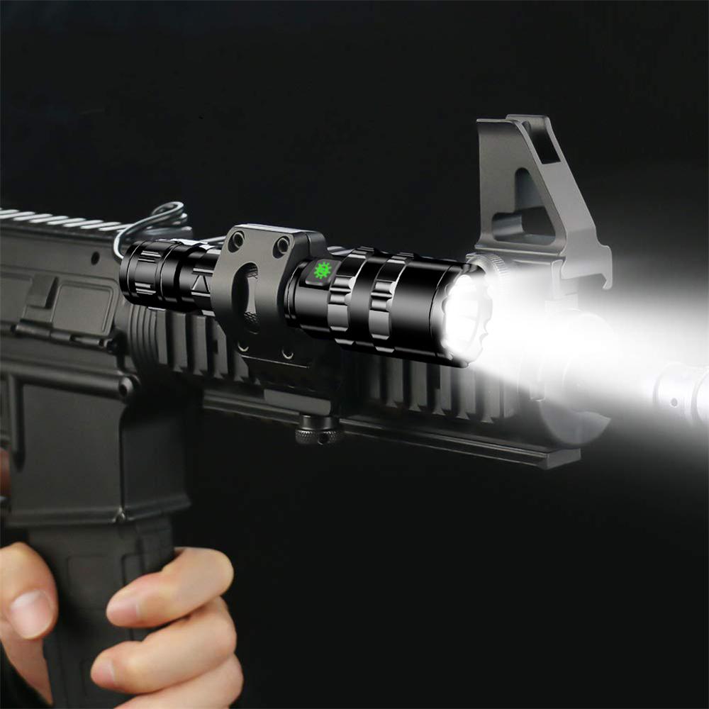 High Lum LED  Hunting Flashlight L2 Night Scout Lights USB Rechargeable Waterproof Torch Outdoor Lighting