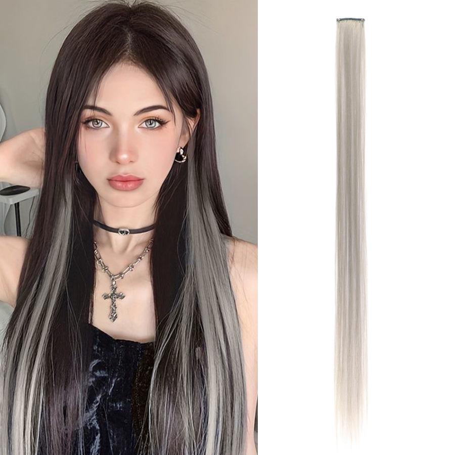 Colorful Invisible Clip-In Hair Extension: High-Temperature Silk for Highlighted Straight Hair