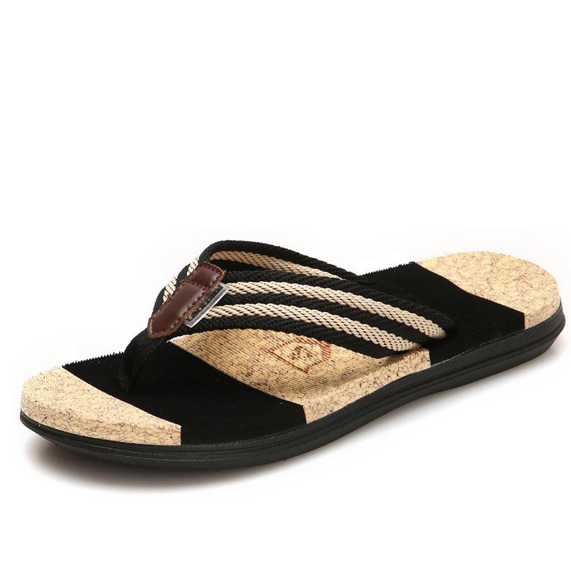Beach Flip-flops Men's Outdoor Non-slip Rubber Cool Slippers Men's Pinch Slippers Summer