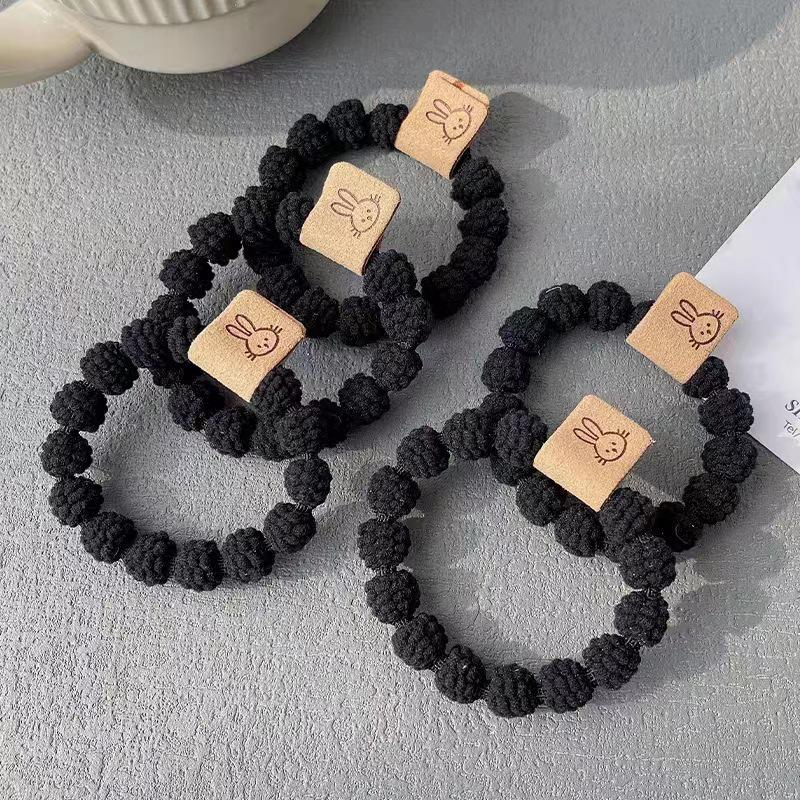 6-Pack Frosted Elastic Hair Rings - Durable, Simple Ponytail Bands for Women