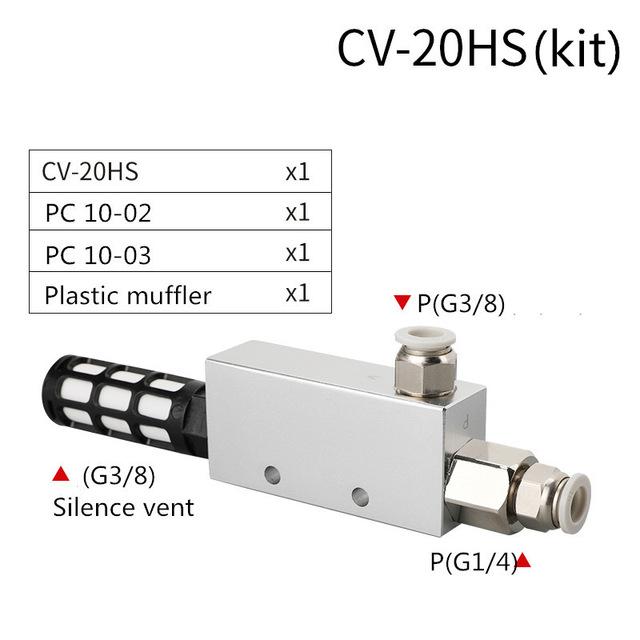 Free shipping Vacuum generator ACV CV-10HS 20HS 25HS vacuum generator suction cup negative pressure control vacuum valve