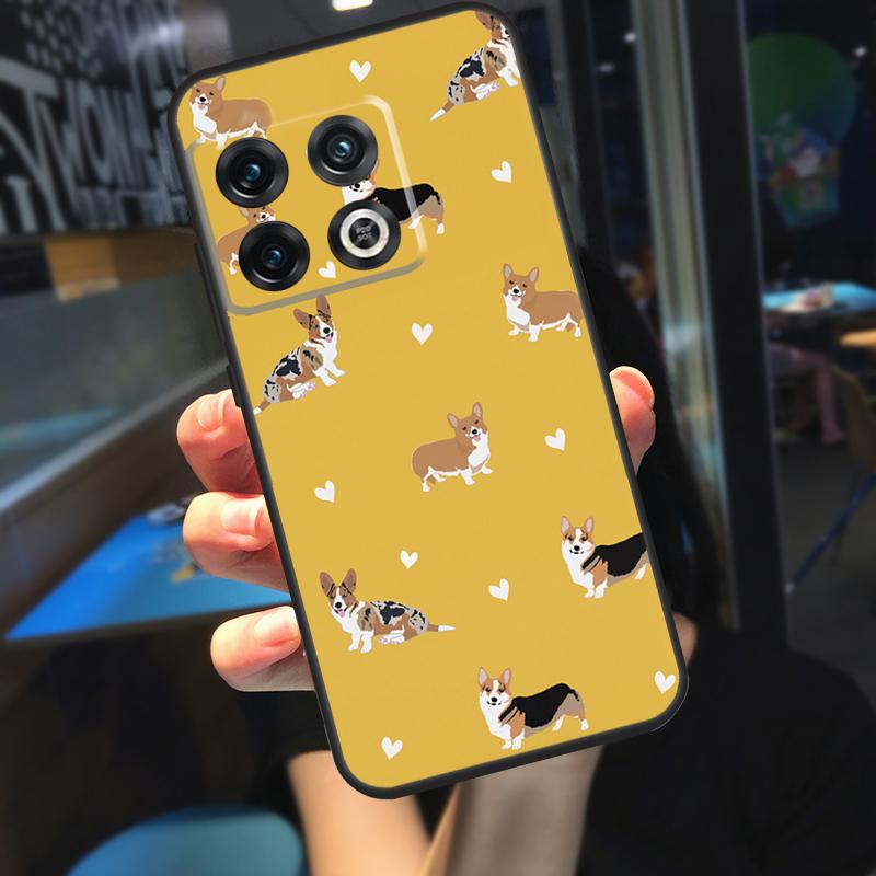 Cartoon Walisischer Shiba Corgi Hund Hülle Für OnePlus 13 12 R 11 9 10 Pro 8T 9RT 10T OnePlus Nord 4 CE 2 3 Lite N30 N20 Hülle