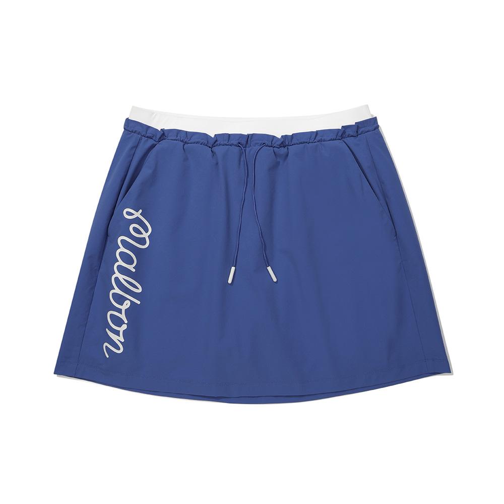 MALBON GOLF Double Obi Pintuck Flare Skirt Blue (Woman)