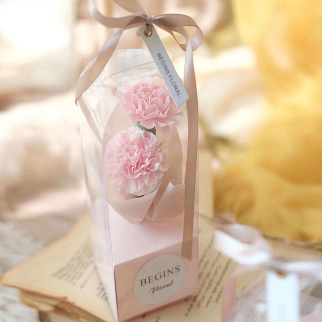 Clear Bouquet Bags Elegant Flower Packaging Boxes Single Rose Flower Box For Florist Retail And Special Events
