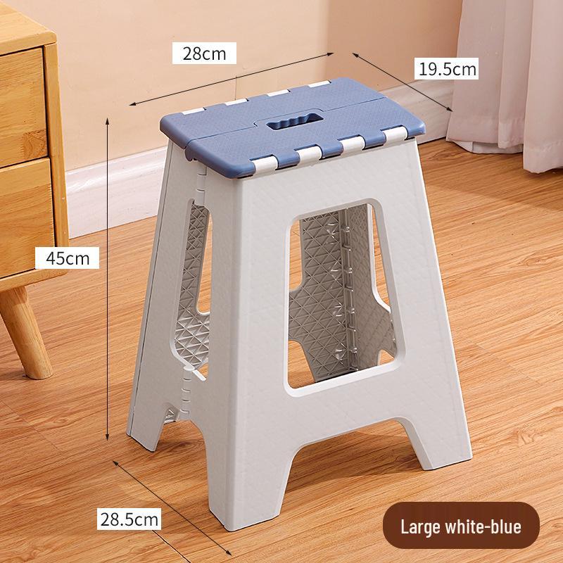 Portable Thickened Plastic Folding Stool for Home, Dining, and Outdoor Use