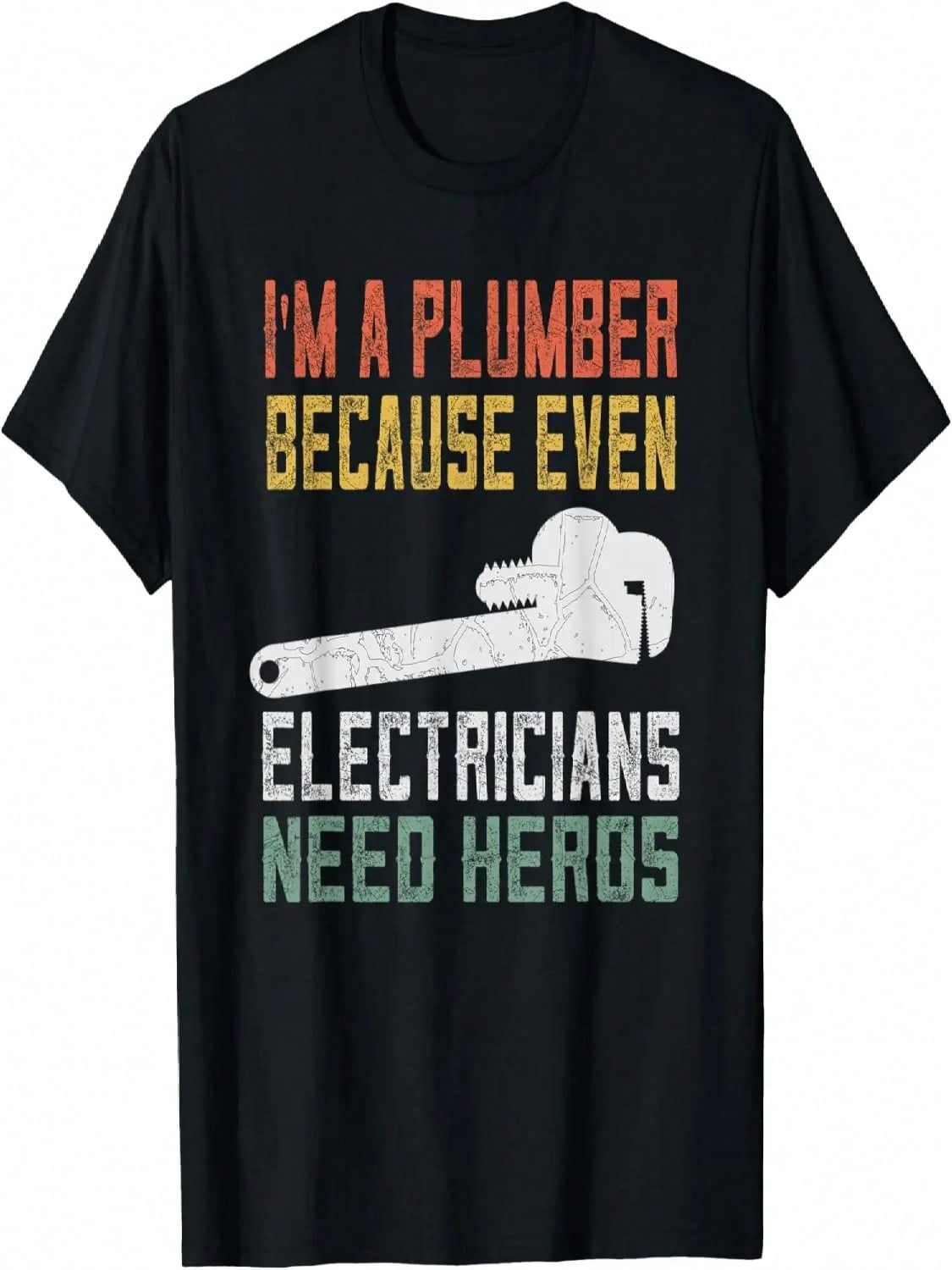 unisex Funny Plumber Gifts For Men Retro Plumbing T-Shirt S