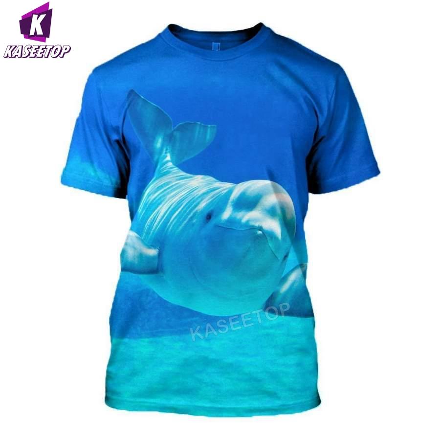 Fashion Men's T-Shirt Summer Animal Dolphin Short Sleeve 3D Printed Top T Shirt Man Oversized Clothing Sport Pullover Tee Shirt