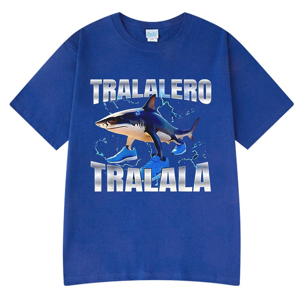 Tralalero Tralala Funny Humor Shark Meme T-shirt Men Women Clothes Fashion Gothic Vintage T-shirts Casual Oversized T Shirt Tops