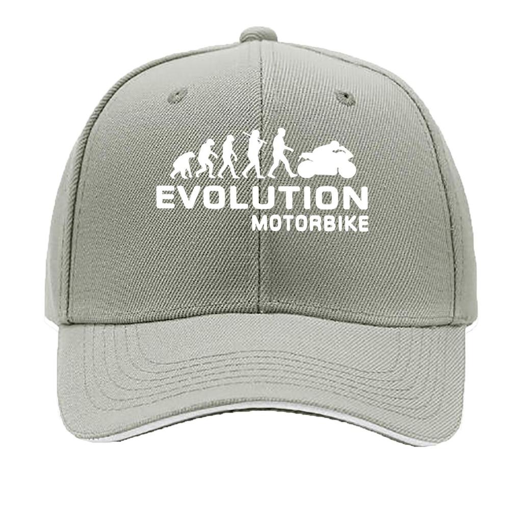 UnisexS Evolution Motorbike Print Outdoor Hat Woven Textile Machine Washable Sandwich Baseball Cap