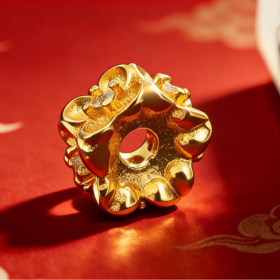

Fire-burned Sand Gold Diamond Inlaid Spacer Beads for DIY Bracelets and Jewelry Accessory