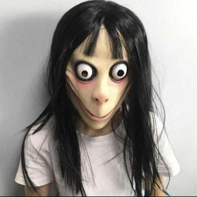 Stage Performance Props Cosplay Halloween Ghost Mask Scary Spooky Latex MoMo Maske Realistic Creativity Halloween Mask Women