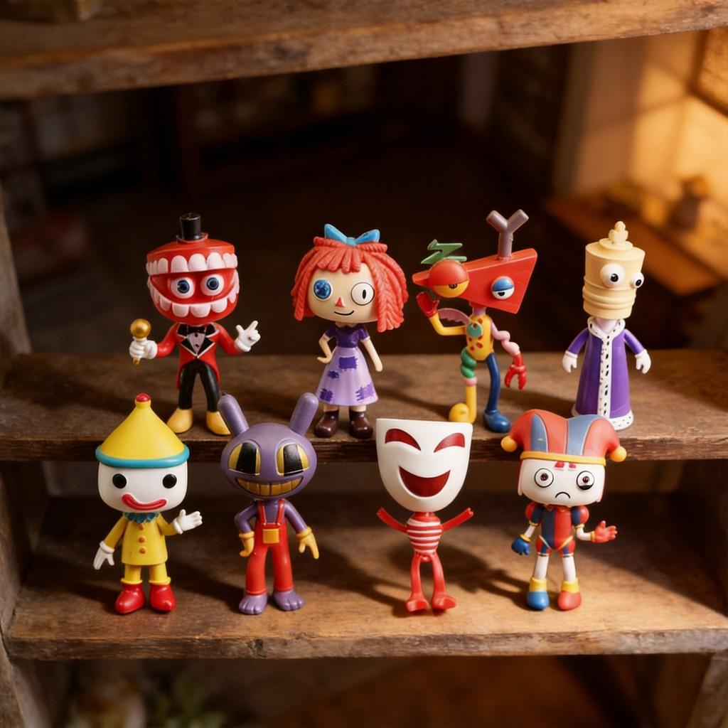 The Amazing Digital Circus Pvc Model Set With Assembleable Figures For Collectors