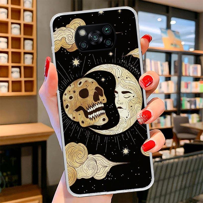 

Funny Sun Moon Face Cover Phone Case For Xiaomi Poco F7 Ultra X7 X6 X5 Pro M7 Redmi 15C 15 13C 13 12C 12 10C 10 9A 9C 9T 9 Shell Xiaomi Poco X7