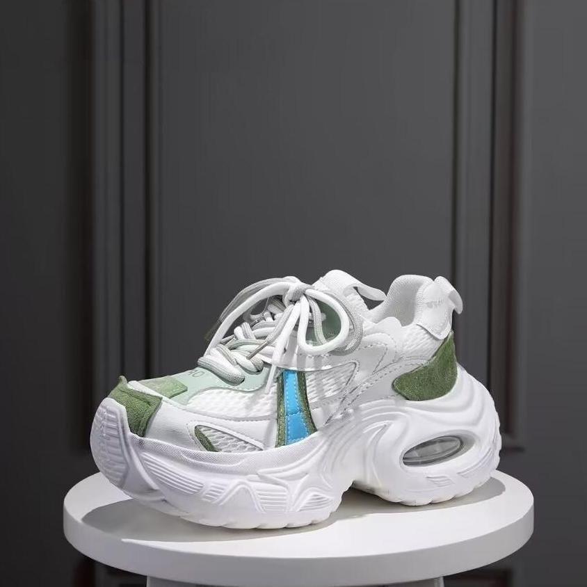 Mesh Breathable Thick-soled Dad Shoes Women's New Summer Heightening Lightweight Soft-soled Versatile Sports and Leisure Shoes