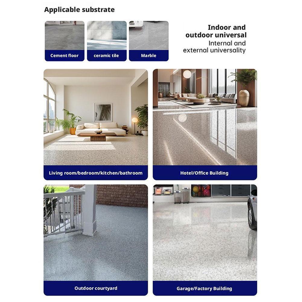New High-Gloss Marble Effect Epoxy Floor Coating, Outdoor Wear-resistant Anti-Slip Epoxy Paint, Solves Floor Scratching