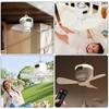 2025 New USB Rechargeable Large Wind Ceiling Fan Removable Blades Night Lamp Lighting 8000mAh Capacity Household Outdoor Fan