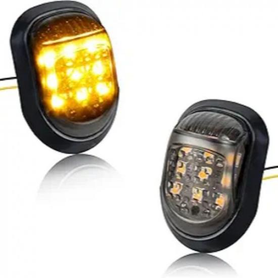 Flush Mount Motorcycle Turn Signals Smoked LED Lights Universal 10mm Blinkers
