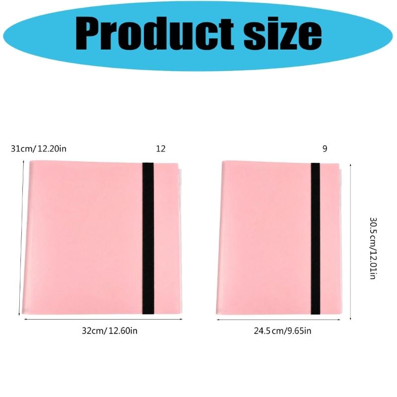 9/12 Pocket Trading Card Binder,Card Storage Organizers Album Collectible Card Album with Clear Inner Sheets and Separate Compartments for Sorting,