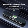OENU7 Suede Leather Car Temporary Parking Card Phone Number Plate For Skoda Kamiq Karoq Octavia 2 3 Rapid Scala Kami Fabia VII VRS