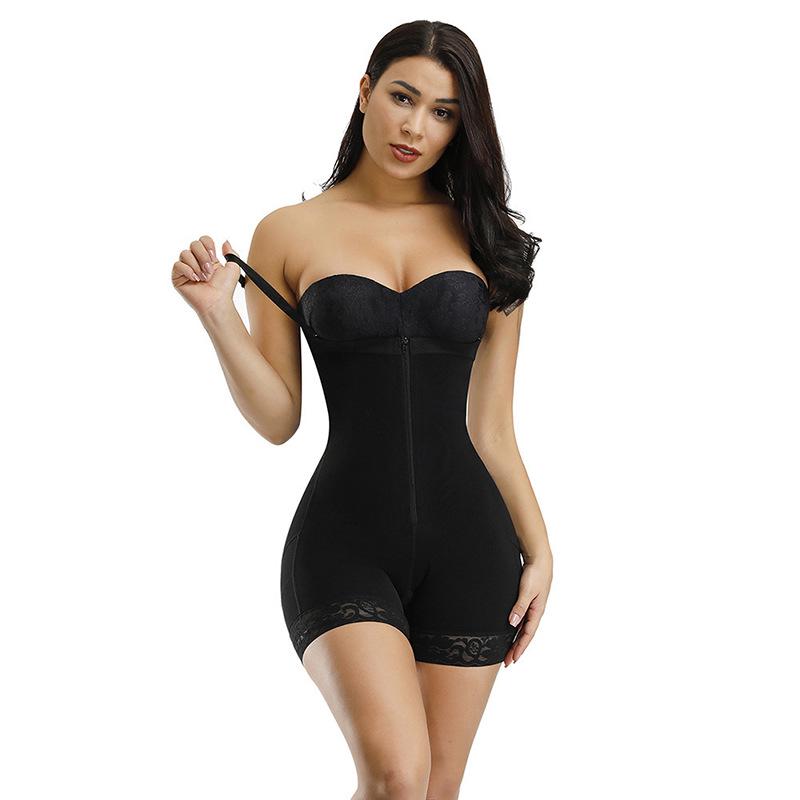New Women's Tummy Control Bodysuit with Zipper and Corset Camisole for Hip Lifting