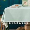 Rectangular Cotton And Linen Tablecloth Waterproof Antifouling Cover Outdoor Dining Table Cloth