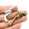 3pcs/lot 50x22mm Bronze Antique Silver Plated Gun Handmade Charms Pendant DIY Jewelry Making Findings for Bracelet Necklace
