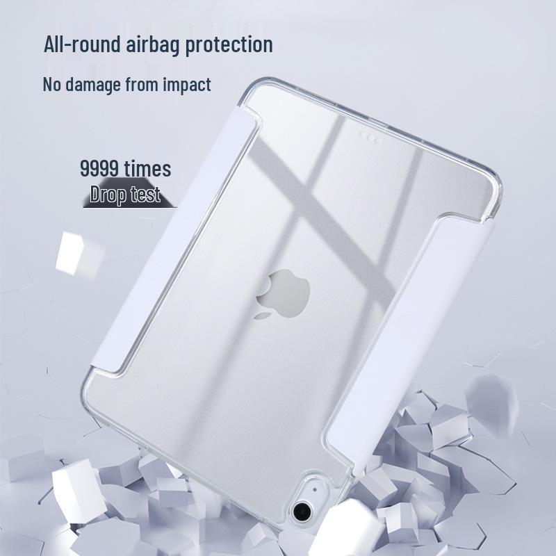 iPad Air 7 Protective Case with Pen Holder, Transparent Y-Fold, for Pro 11/12.9 & 10th Gen