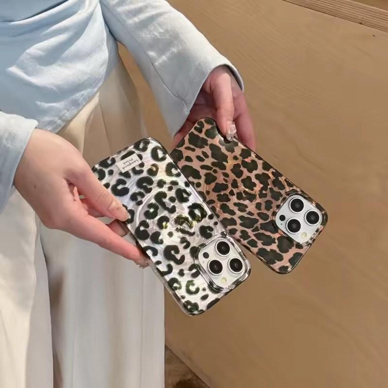 Luxury Leopard Print Phone Case For iPhone17 16 15 14 13 Pro Max The vortex leopard print covers the shockproof shell