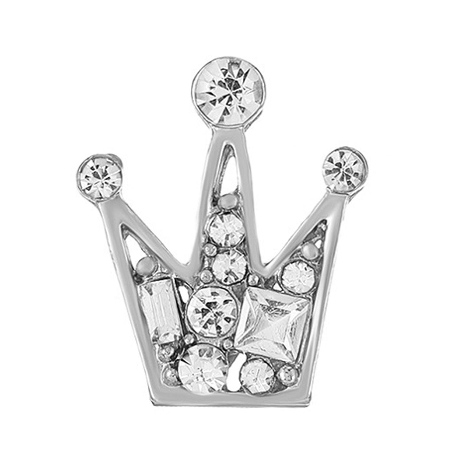 

Булавка с блестящим геометрическим узором - легко носить с искусственным кристаллом, темпераментное украшение одежды, брошь-корона из гальванического сплава из роскошного сплава, ювелирные аксессуары серебро белый