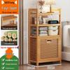 Multi-Layer Floor Storage Rack for Clothes and Bathroom Essentials