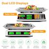 Price Computing Scale 88lb/40kg Commercial Food Scale for Produce Meat with Stainless Steel Large Platform LCD Display and Gree