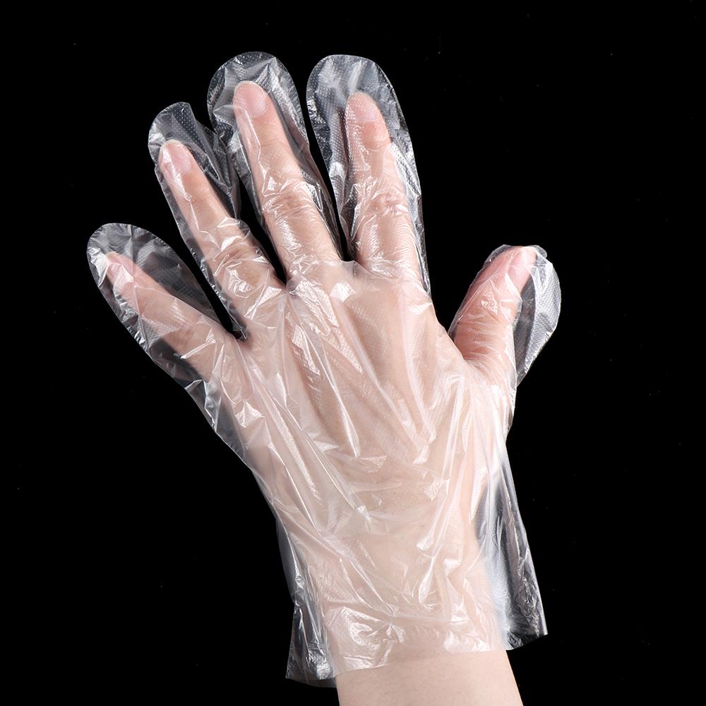 50/100PCS Transprent Polyethylene Disposable Gloves Catering Kitchen Fruit Food Hygiene Gloves Avoid Direct Touch Safety Tools