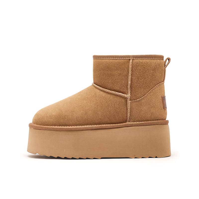 Augustine Platform Snow Boots 2025 New Winter Leisure One-pedal Velvet Short Boots Thickened Bread Cotton Shoes