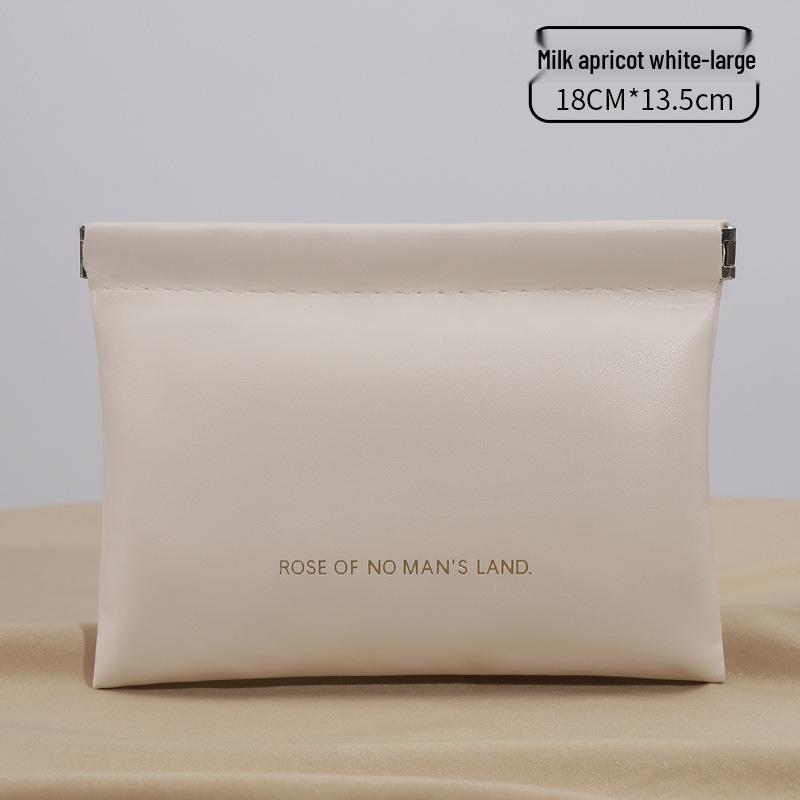 Compact PU Pouch: Spring Clip Closure for Earphones, Data Cables, Coins, or Lipstick Storage