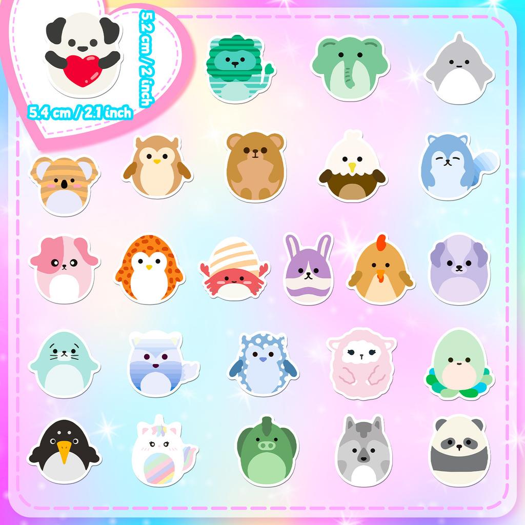 50 Simple Small Animal Stickers New Cartoon Cute Simple Ins Small Animals Children's Stickers