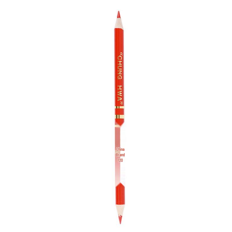 Shanghai Dual-Tone Red/Blue Carpenter Pencil - All Red, Wooden Construction Marking Tool