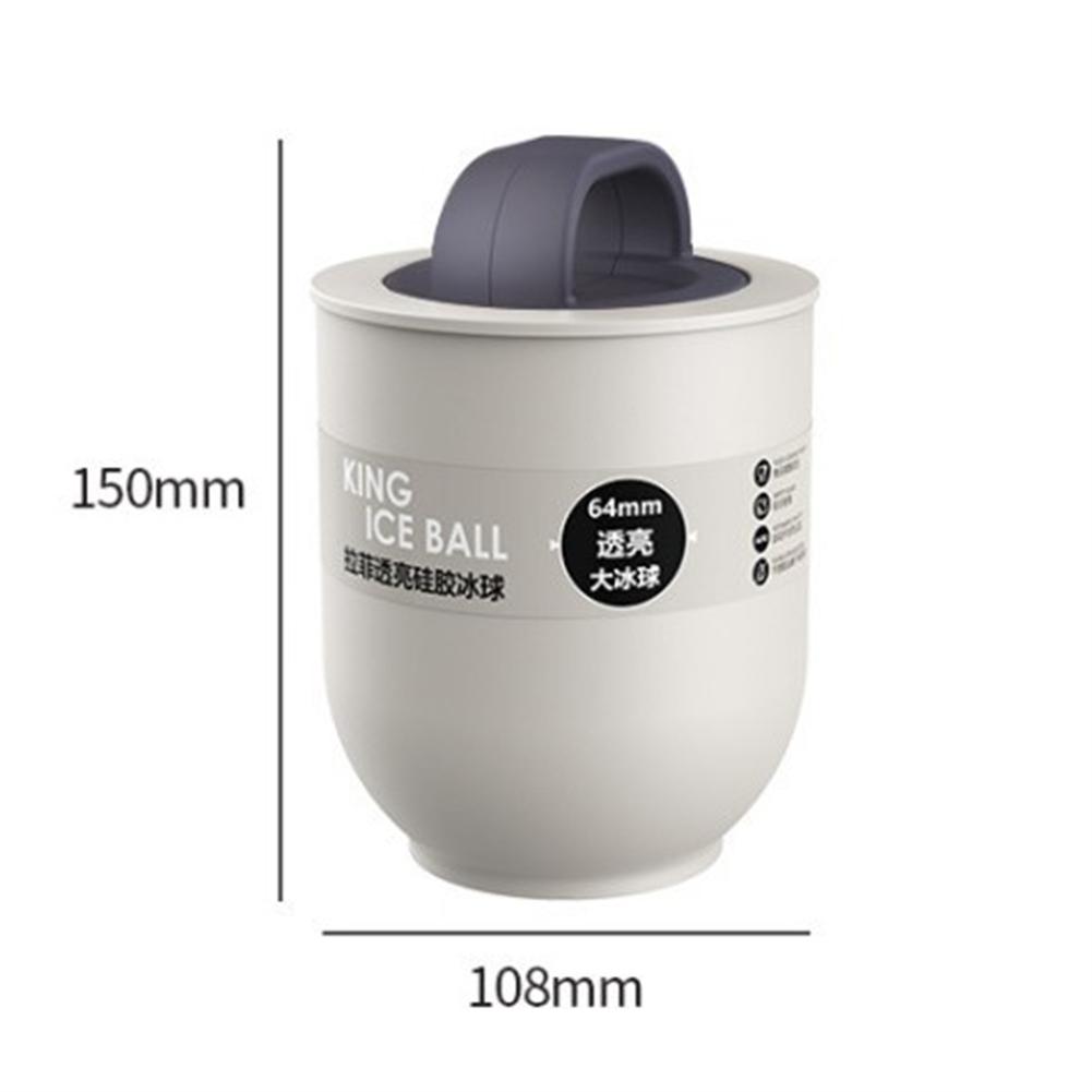 Ice Ball Maker Molds Silicone Slow-Melting 10.8x10.8x15cm Diameter 64MM For Cocktails, Juice, Iced Coffee DIY Ball Maker Molds