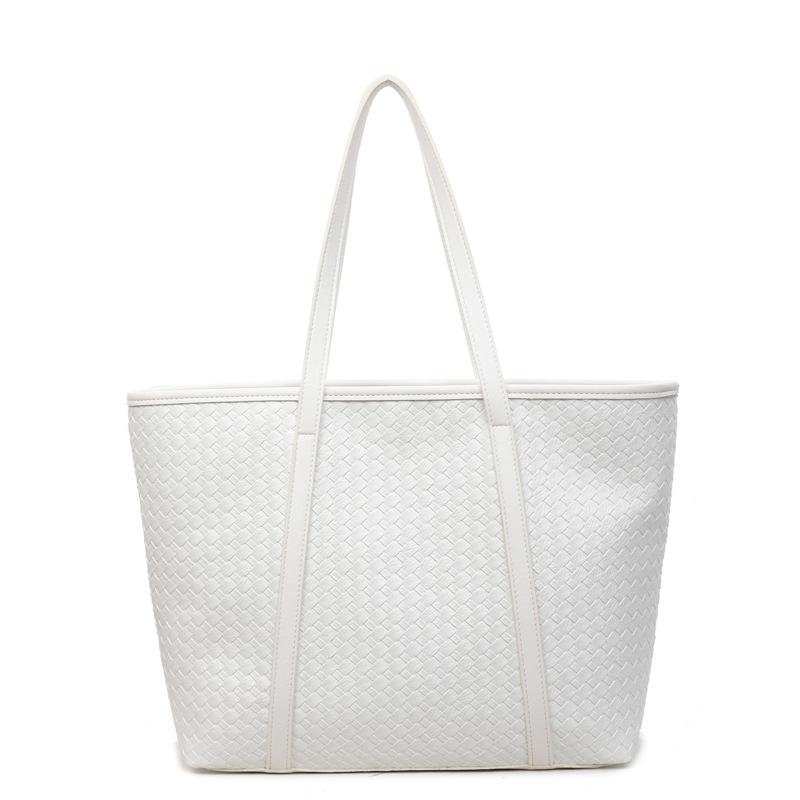 Simple, Fashionable, Retro Woven Pattern Large-capacity Casual Tote Underarm Single-shoulder Bag